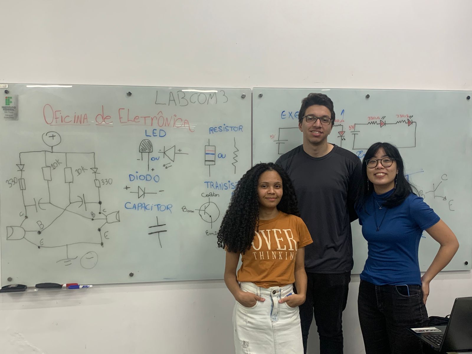Oficina de Eletrônica Básica para alunos do PartiuIF